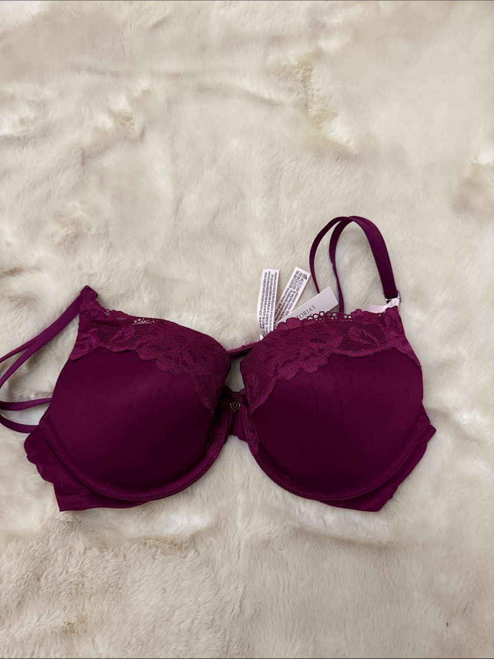 Victoria's Secret Plum Lace Push-Up Bra